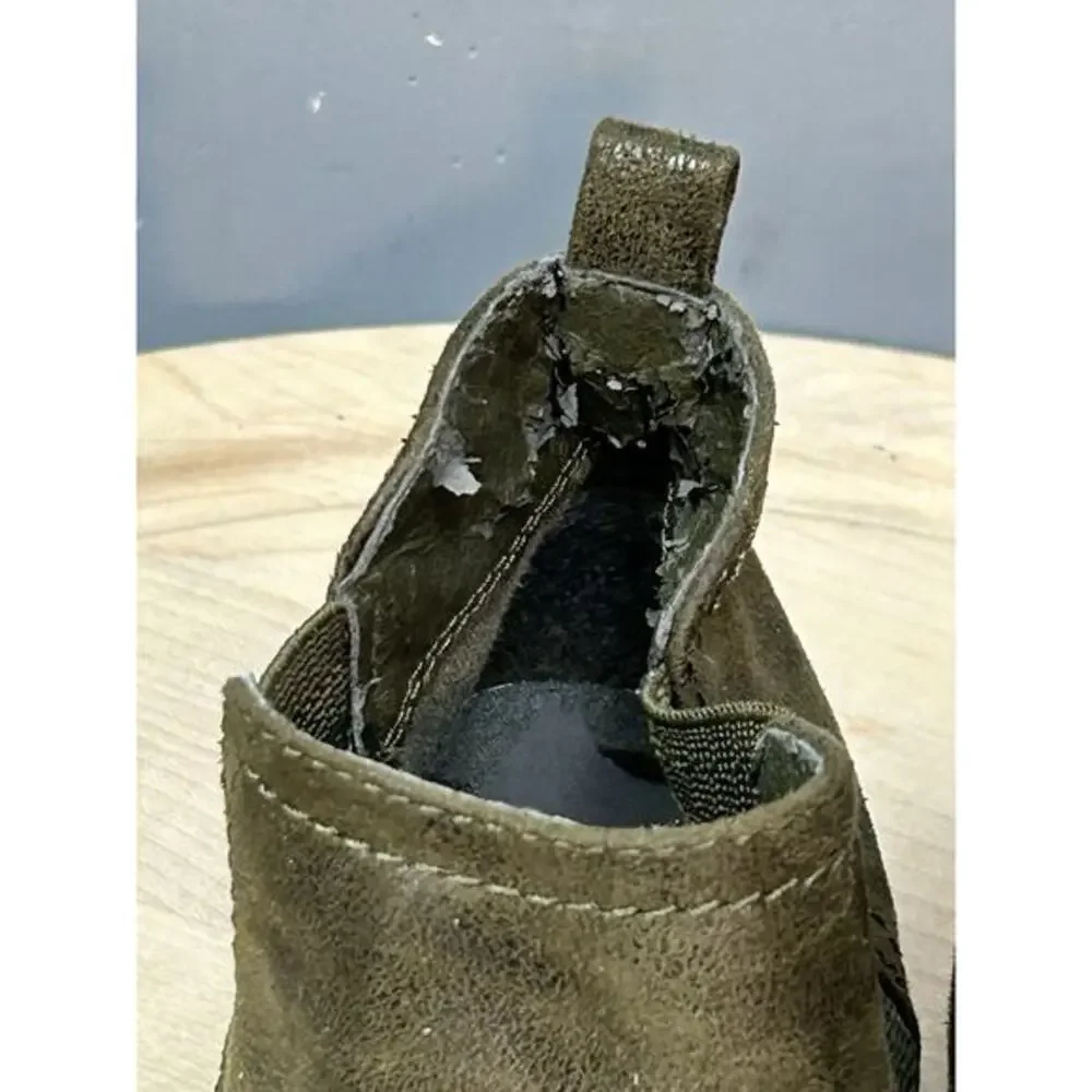 Lavorazione Artigiana Womens 8 Green‎ Ankle Slouch Booties B52 By Bull Boxer